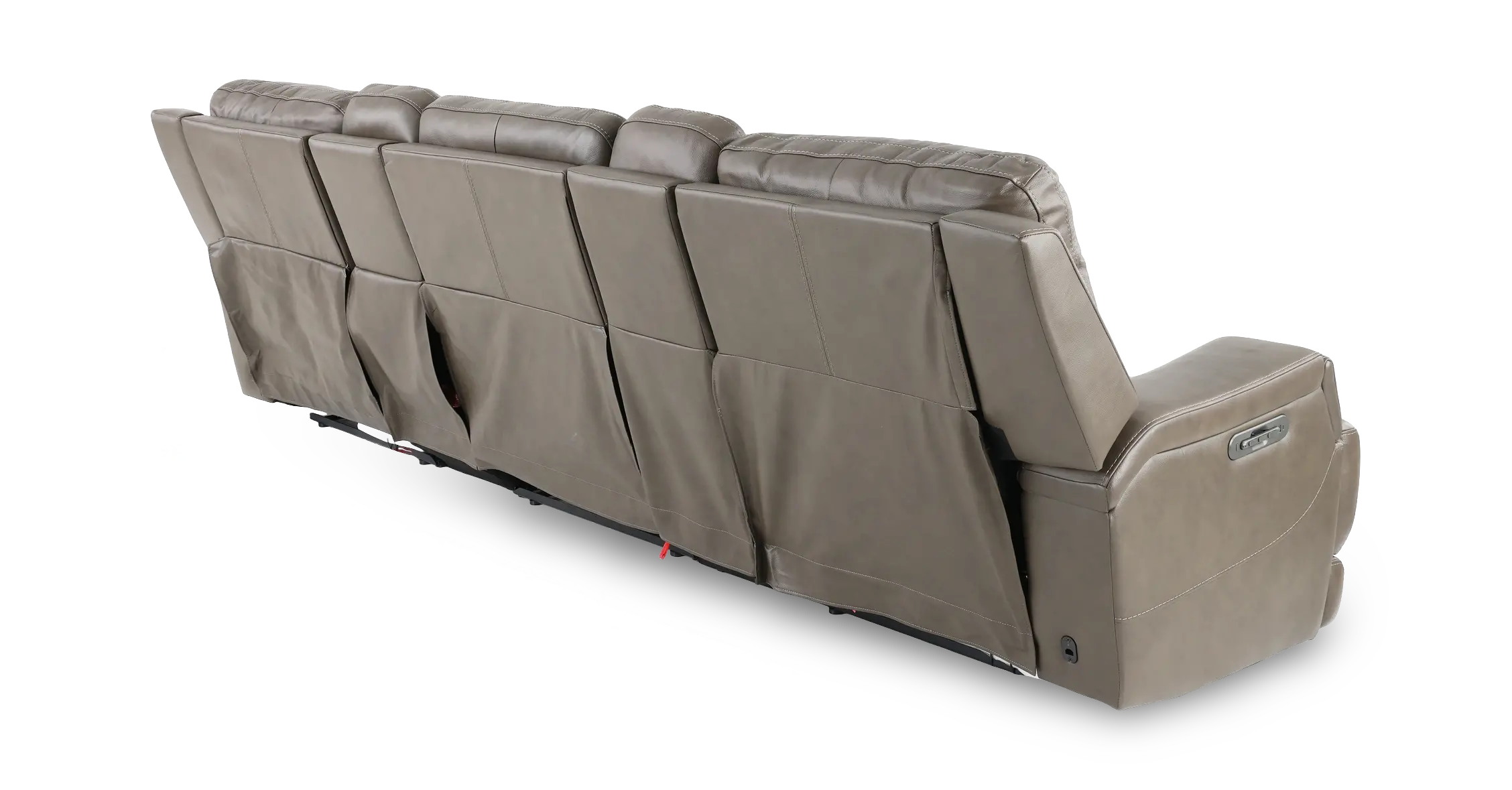Rushton Lontra Leather 5 Piece Power Reclining Home Theater Set-6