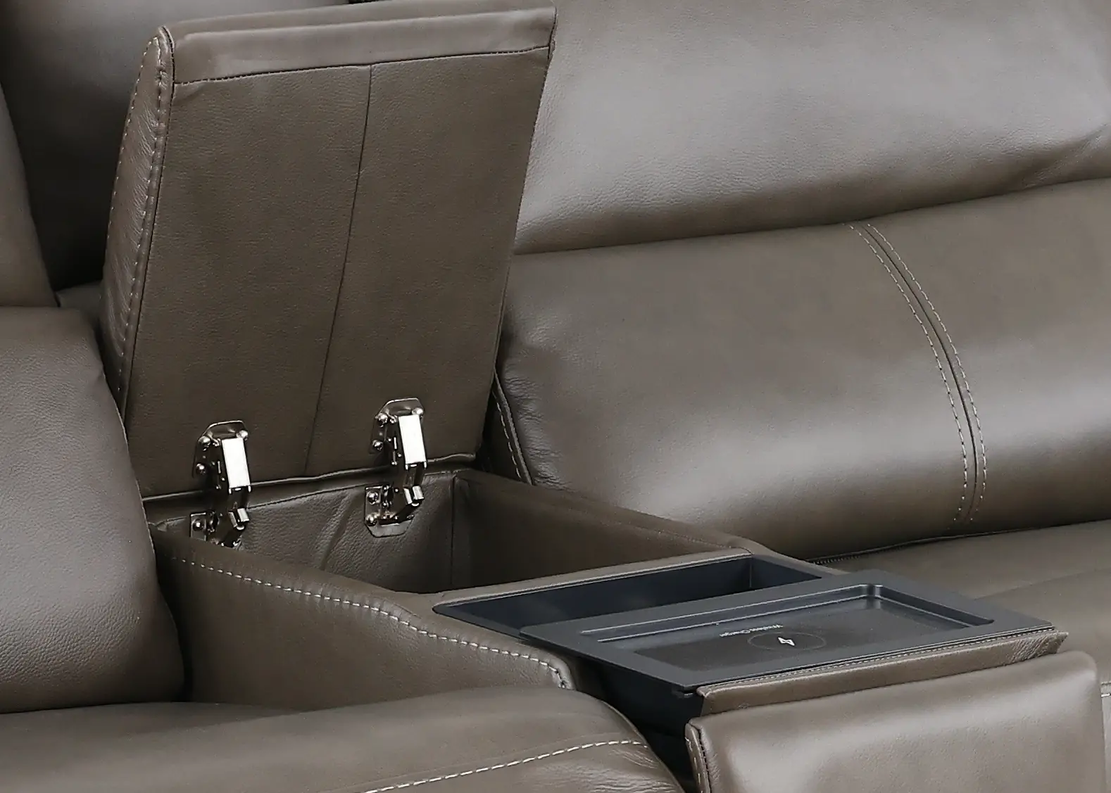 Rushton Lontra Leather 5 Piece Power Reclining Home Theater Set-7