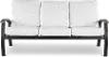 Belle Isle Black and Off White Patio Sofa