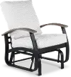 Belle Isle Black and Off White Patio Glider Chair