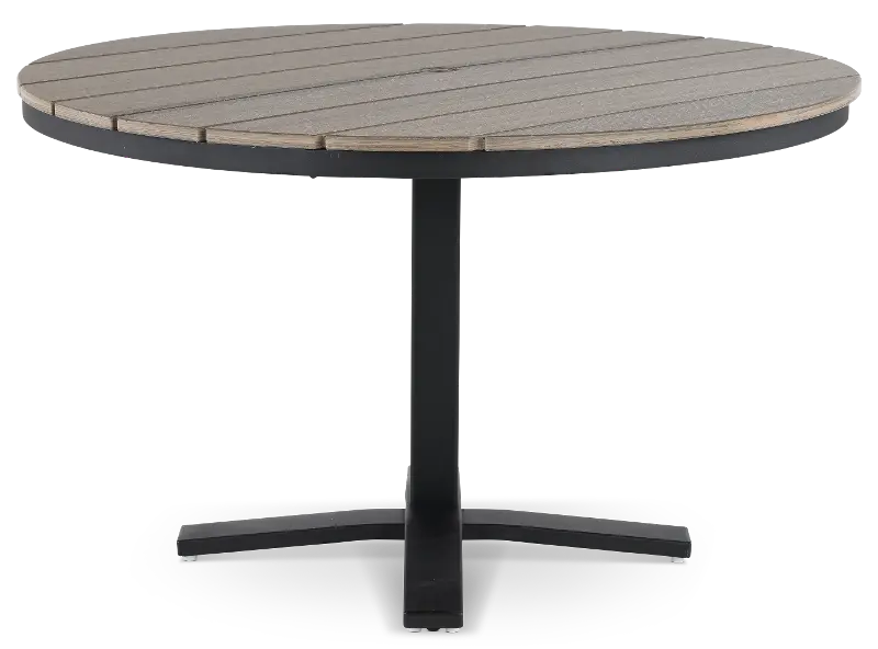 Belle Isle Black and Brown Patio Table