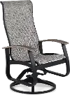 Belle Isle Black Patio Sling Swivel Rocker