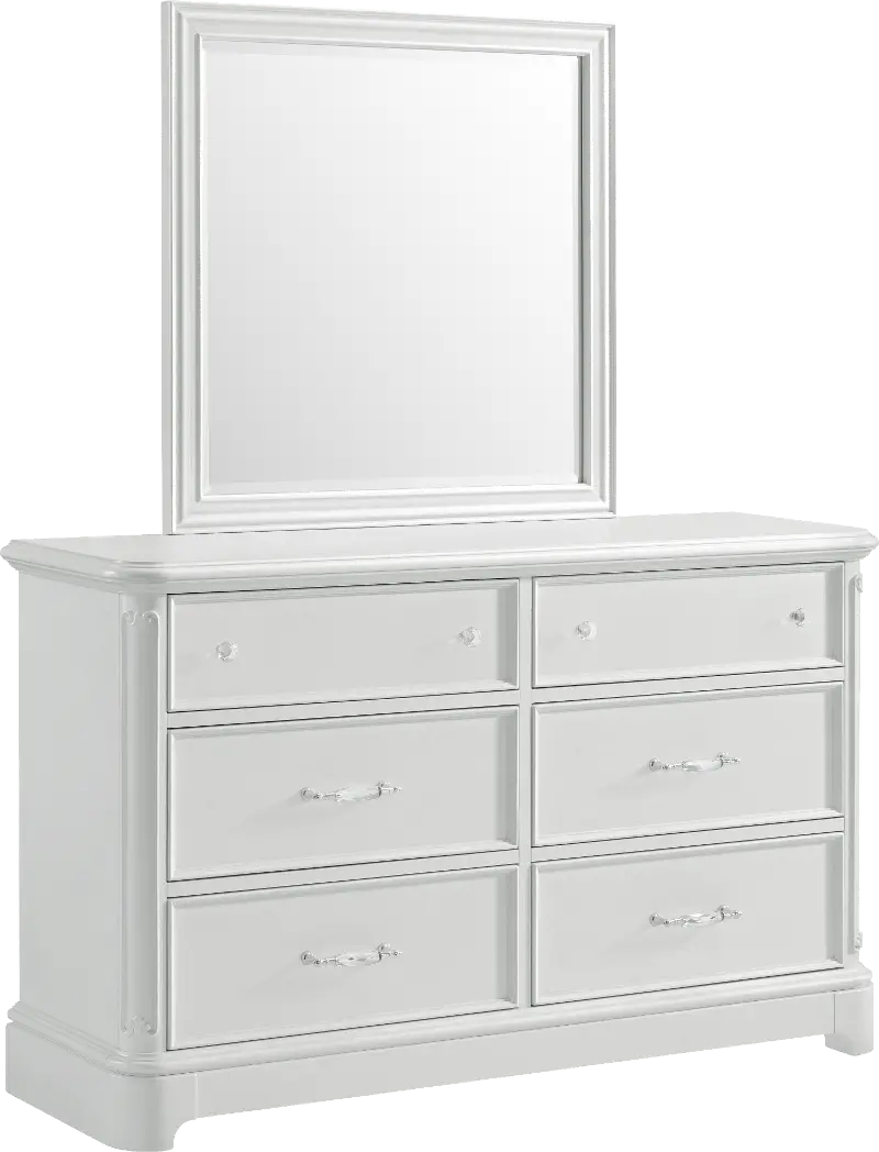 Arabella White 6-Drawer Dresser