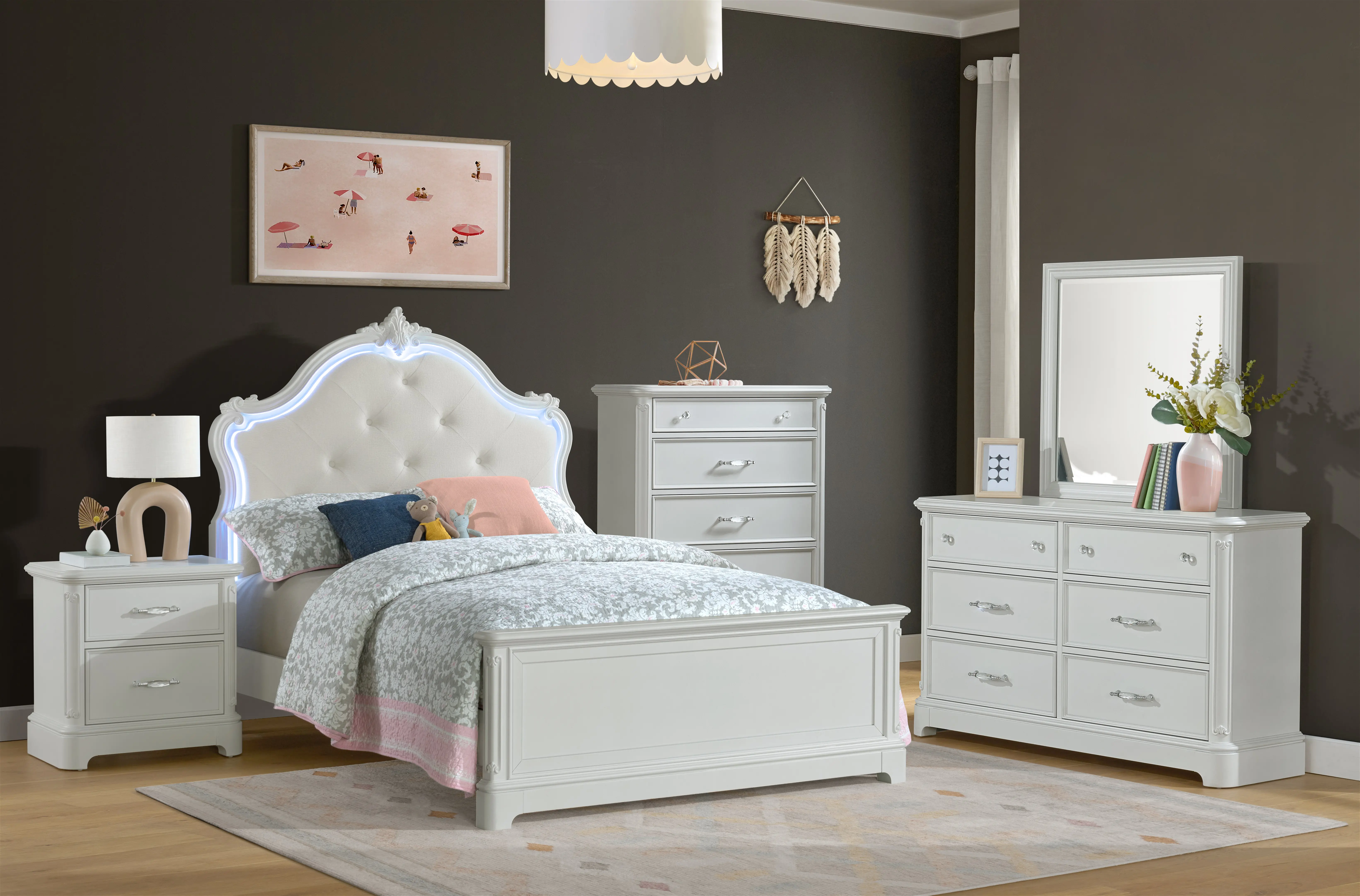 Arabella White Full Bed-2