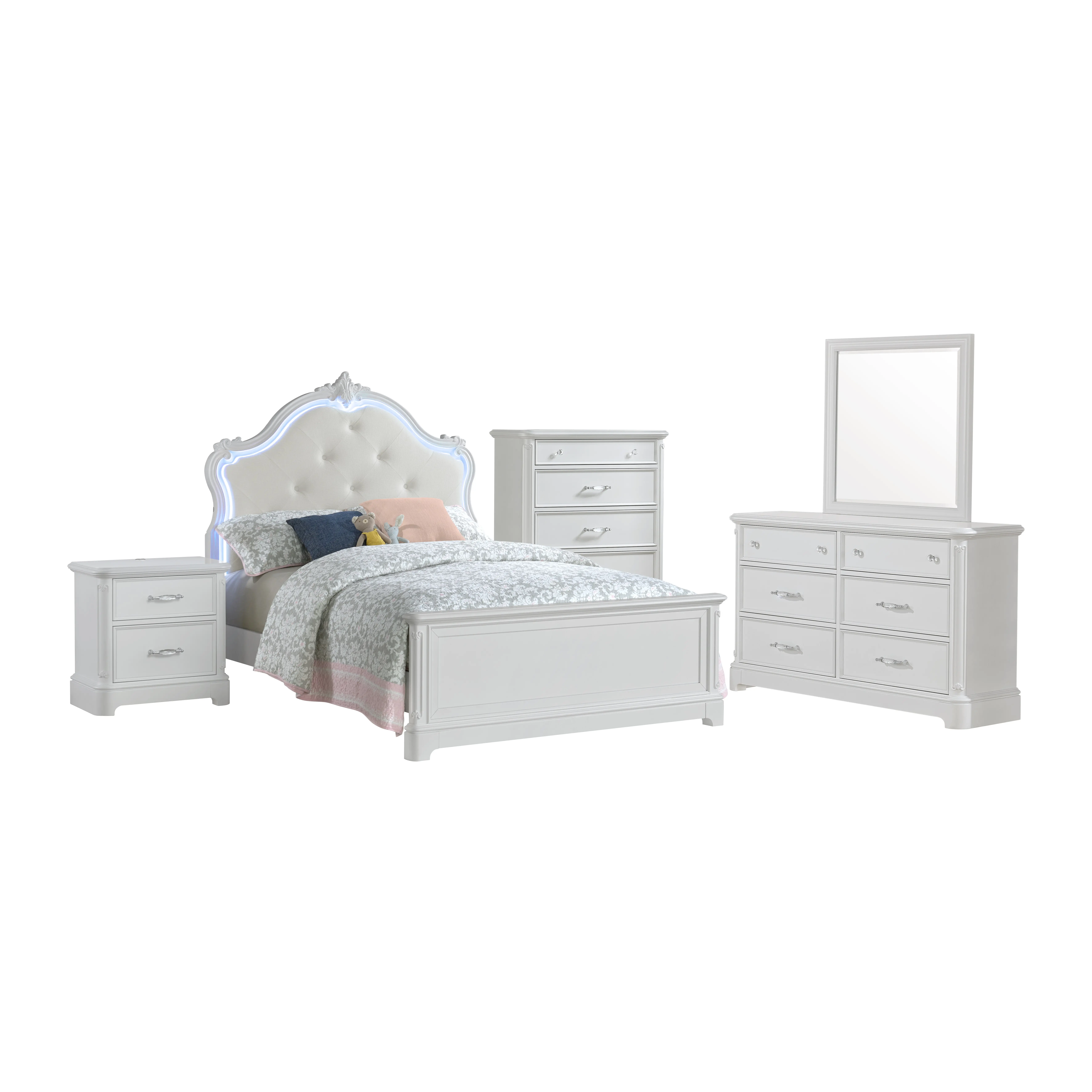 Arabella White Full Bed-4