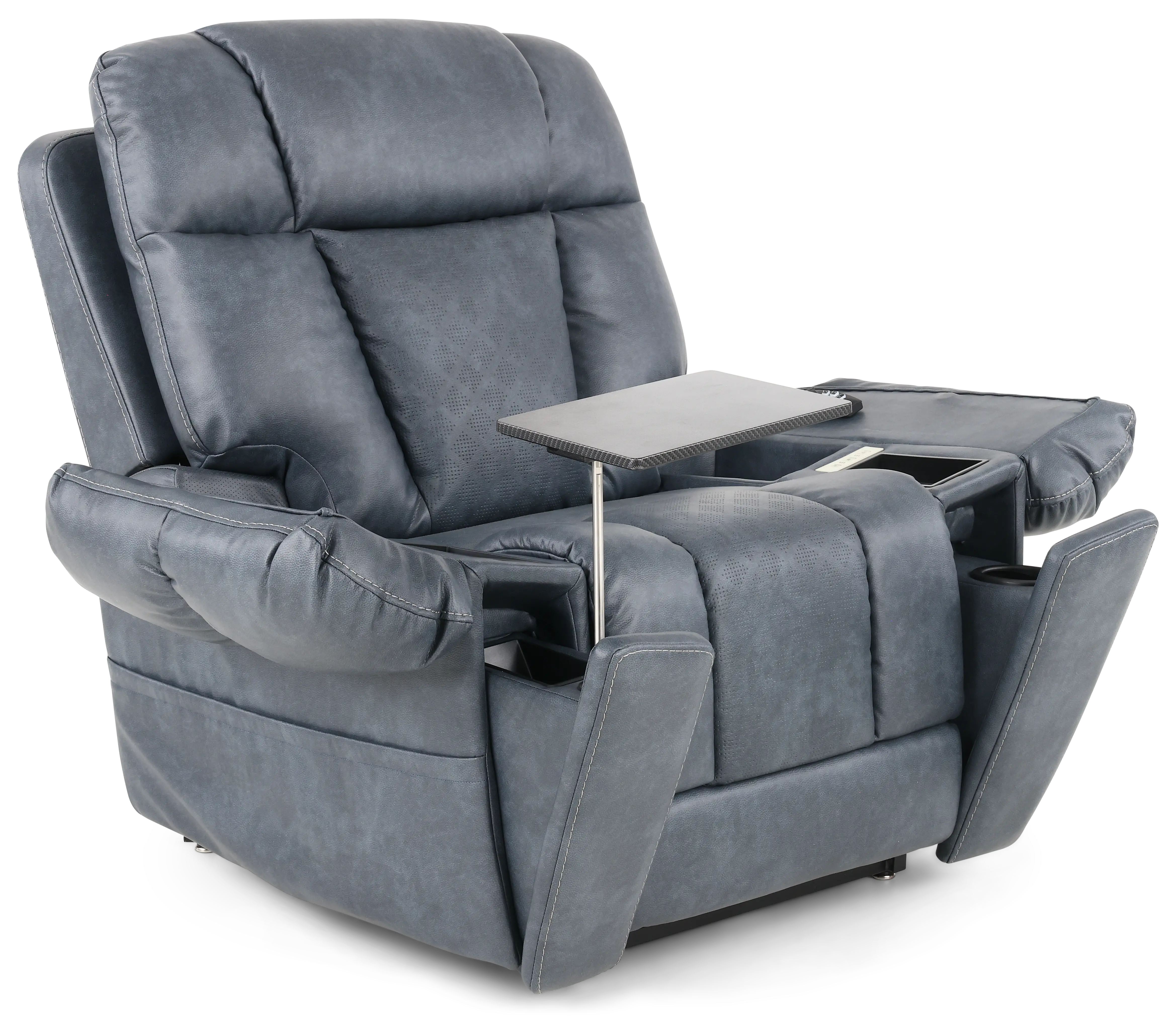 Infi-Elite Slate Gray Lift Recliner with Heat and Massage-6