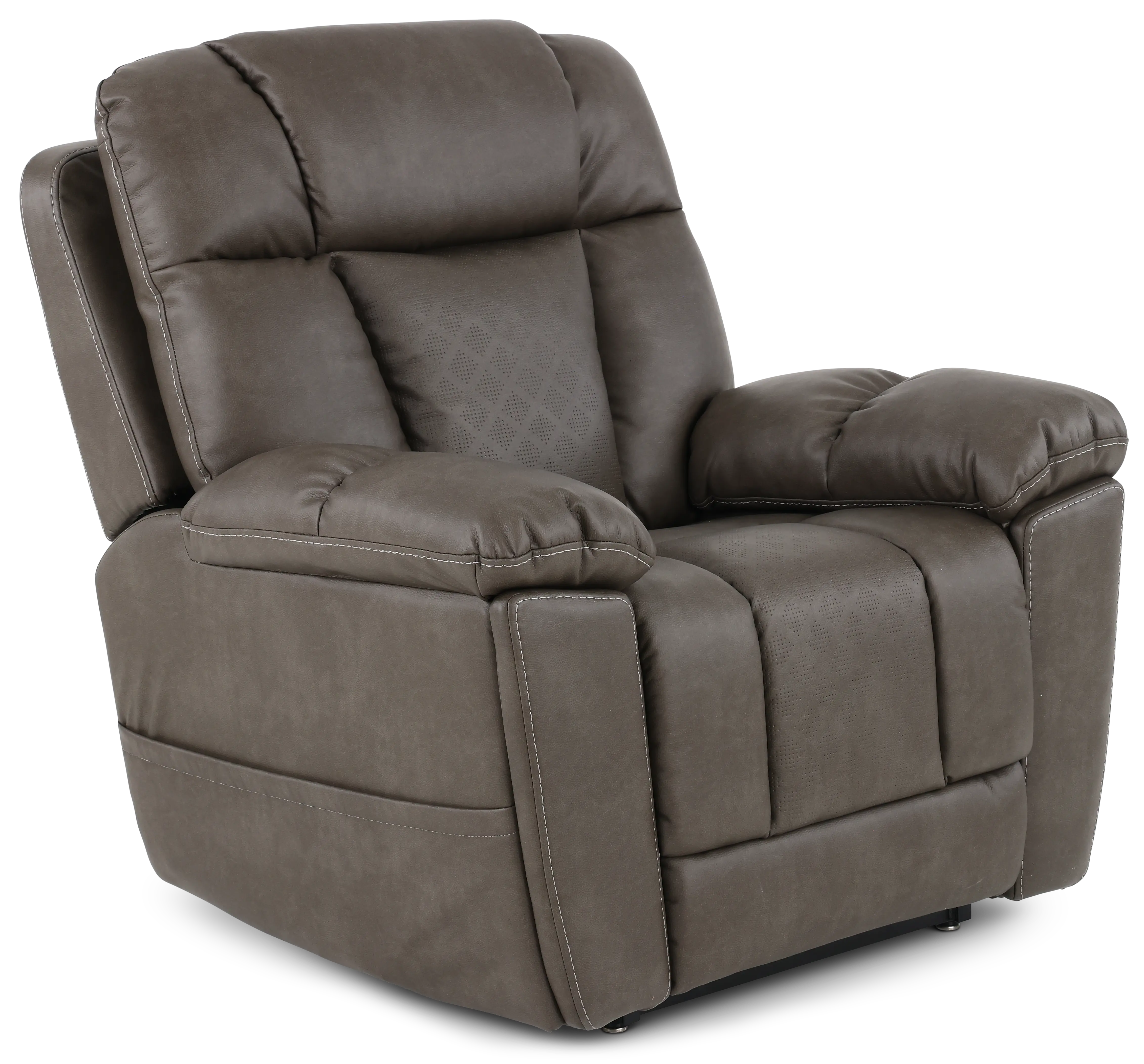 Infi-Elite Smoke Gray Lift Recliner with Heat and Massage-1