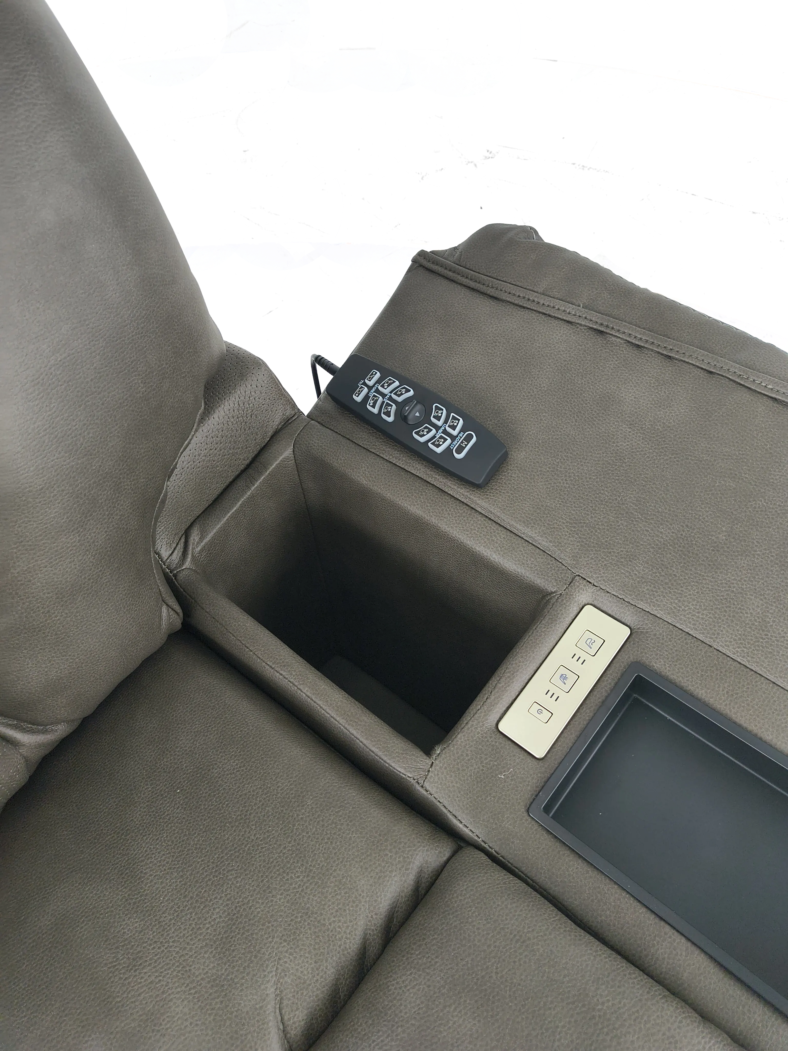 Infi-Elite Smoke Gray Lift Recliner with Heat and Massage-10