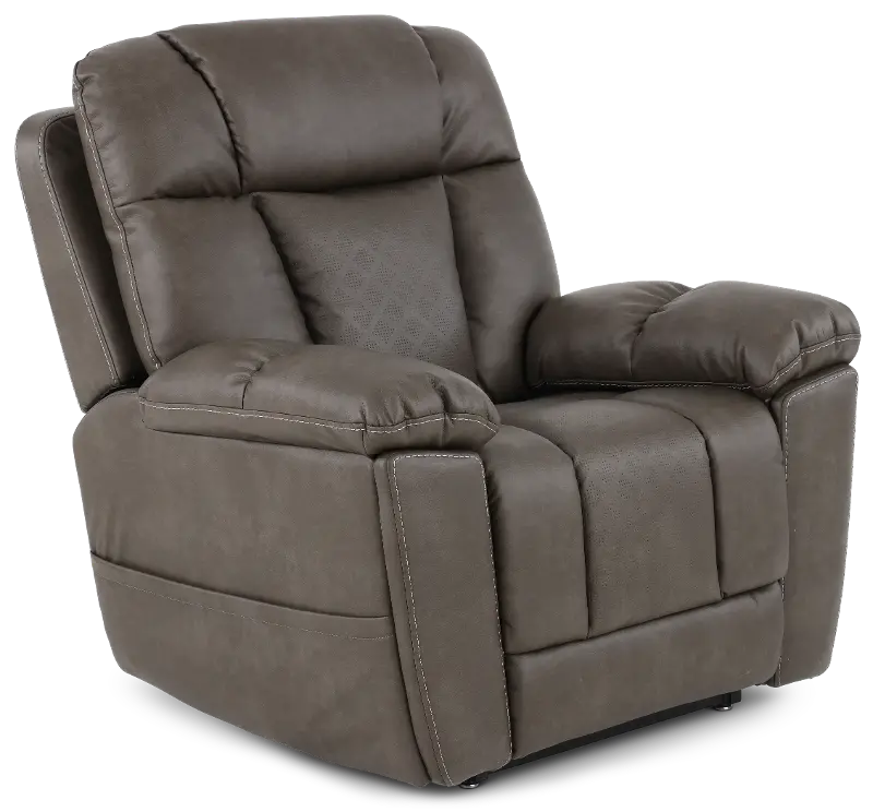 Infi-Elite Smoke Gray Lift Recliner with Heat and Massage