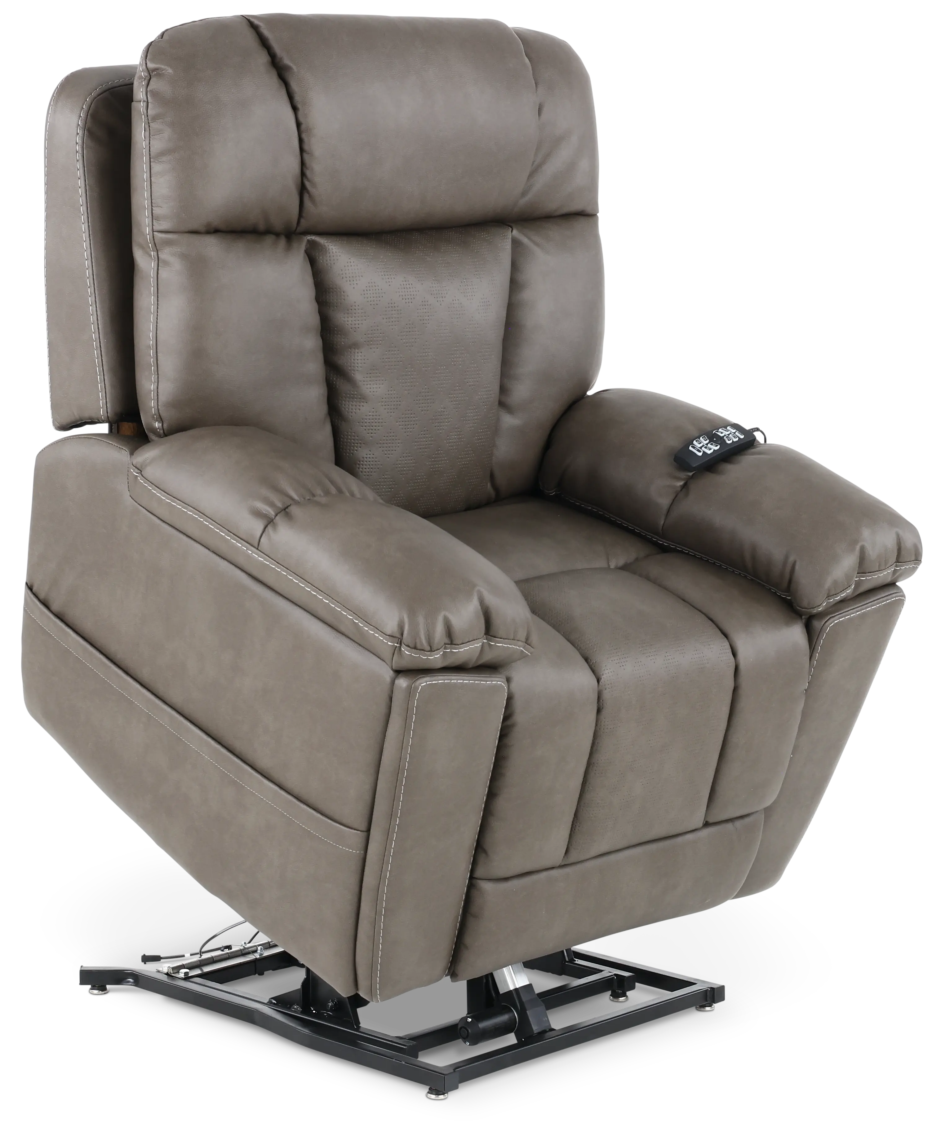 Infi-Elite Smoke Gray Lift Recliner with Heat and Massage-2