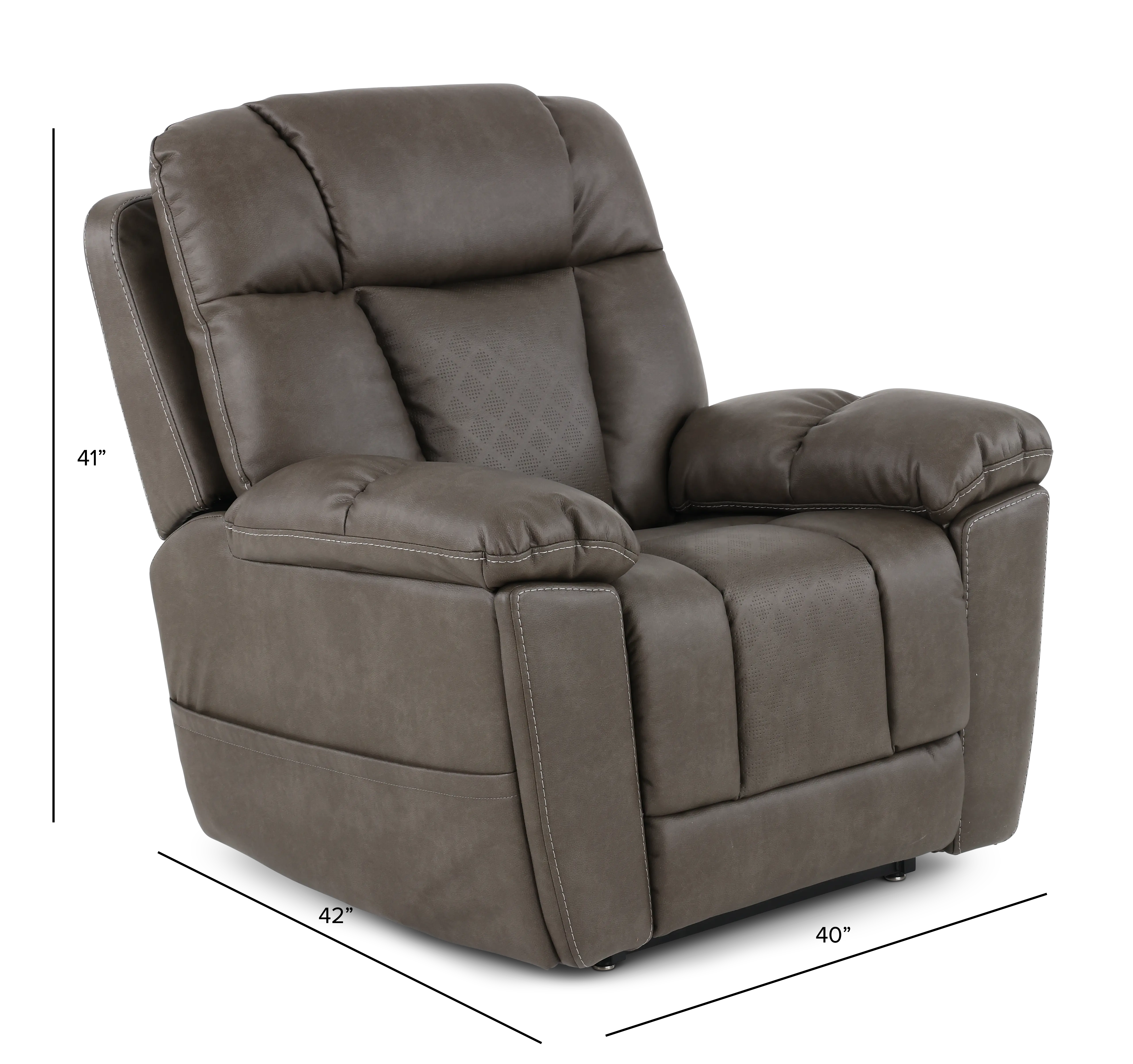 Infi-Elite Smoke Gray Lift Recliner with Heat and Massage-3