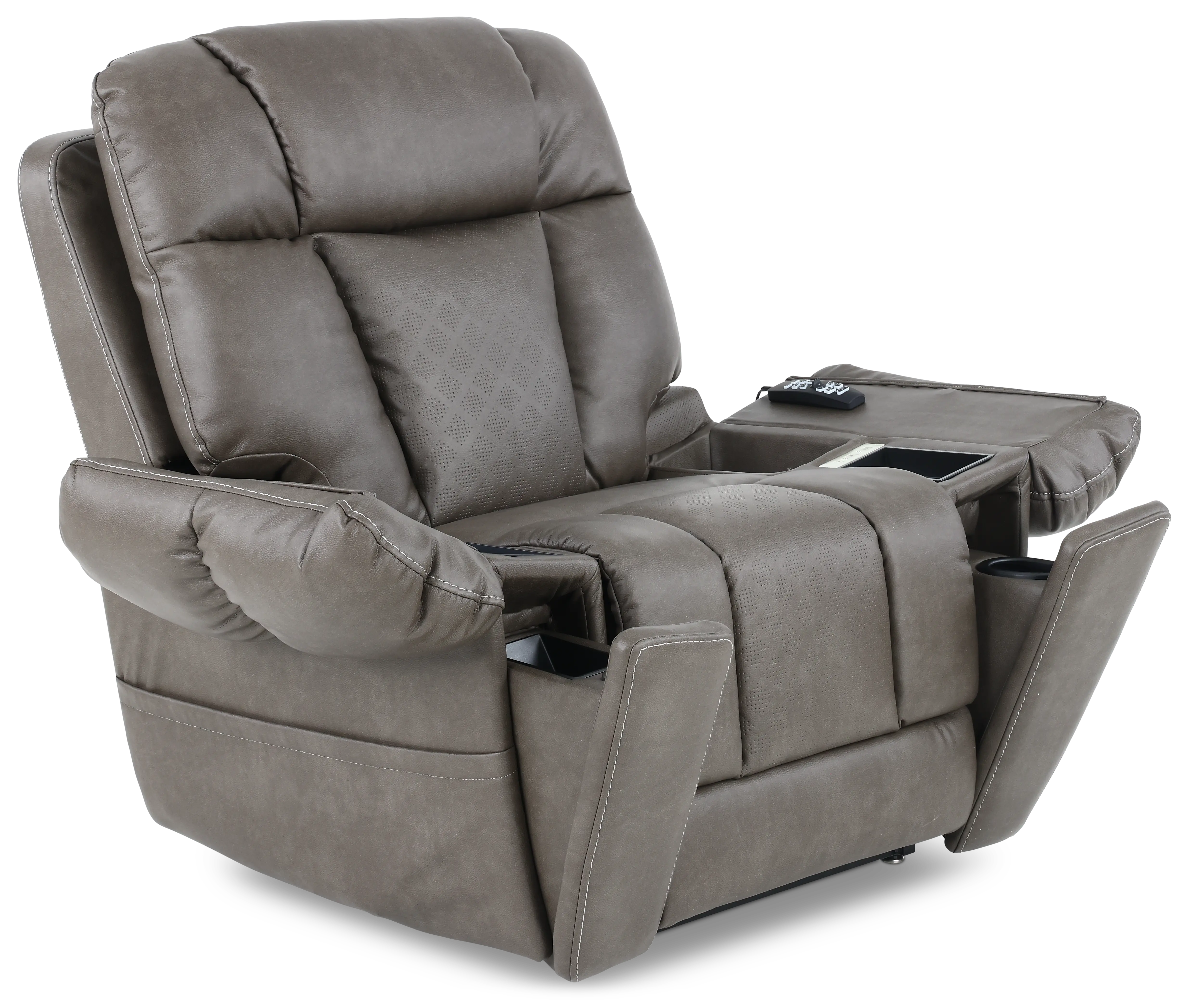 Infi-Elite Smoke Gray Lift Recliner with Heat and Massage-6