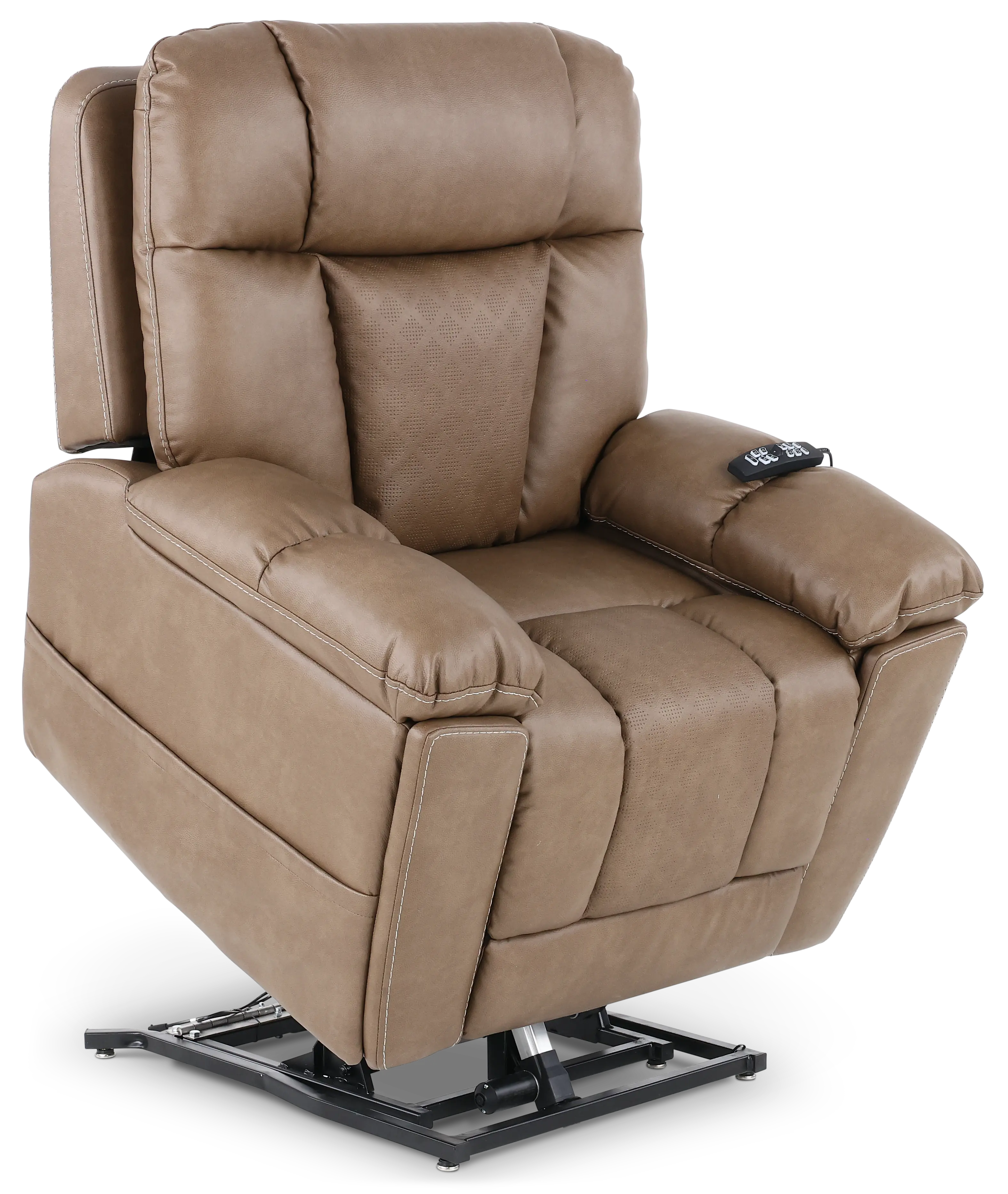 Infi-Elite Beige Lift Recliner with Heat and Massage-2