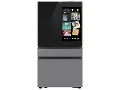 Samsung Bespoke 29 Cu Ft French Door Refrigerator - Charcoal Glass and Stainless Steel