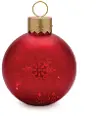 Red LED Glass Decor Ornament