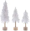 White Plastic Trees Set of 3