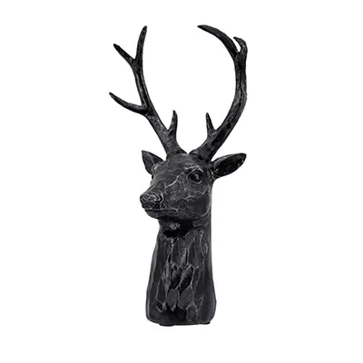 Darby Black 8-Point Deer Head-1