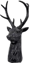 Darby Black 8-Point Deer Head