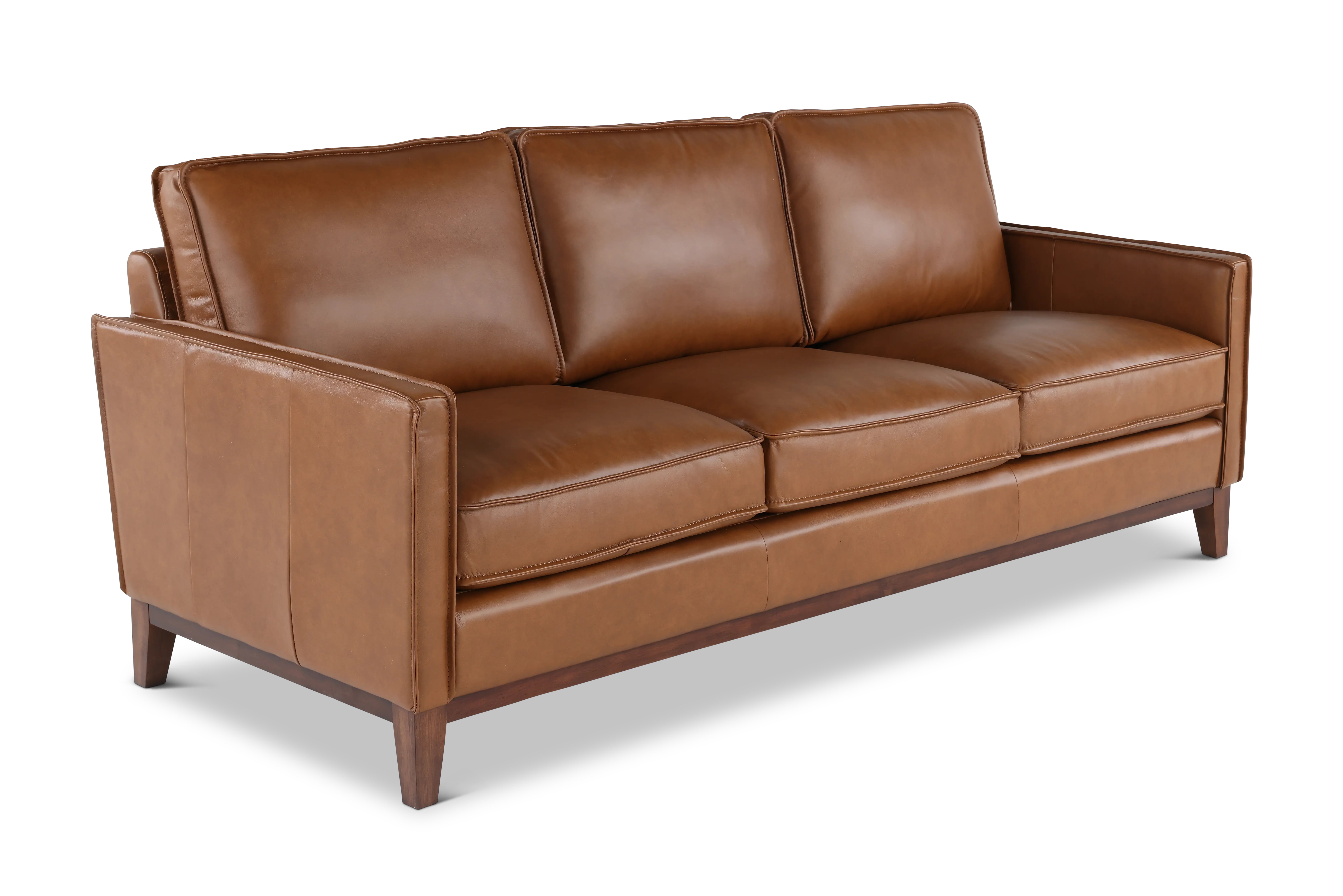 Weston Brown Leather Sofa-4