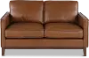 Weston Brown Leather Loveseat