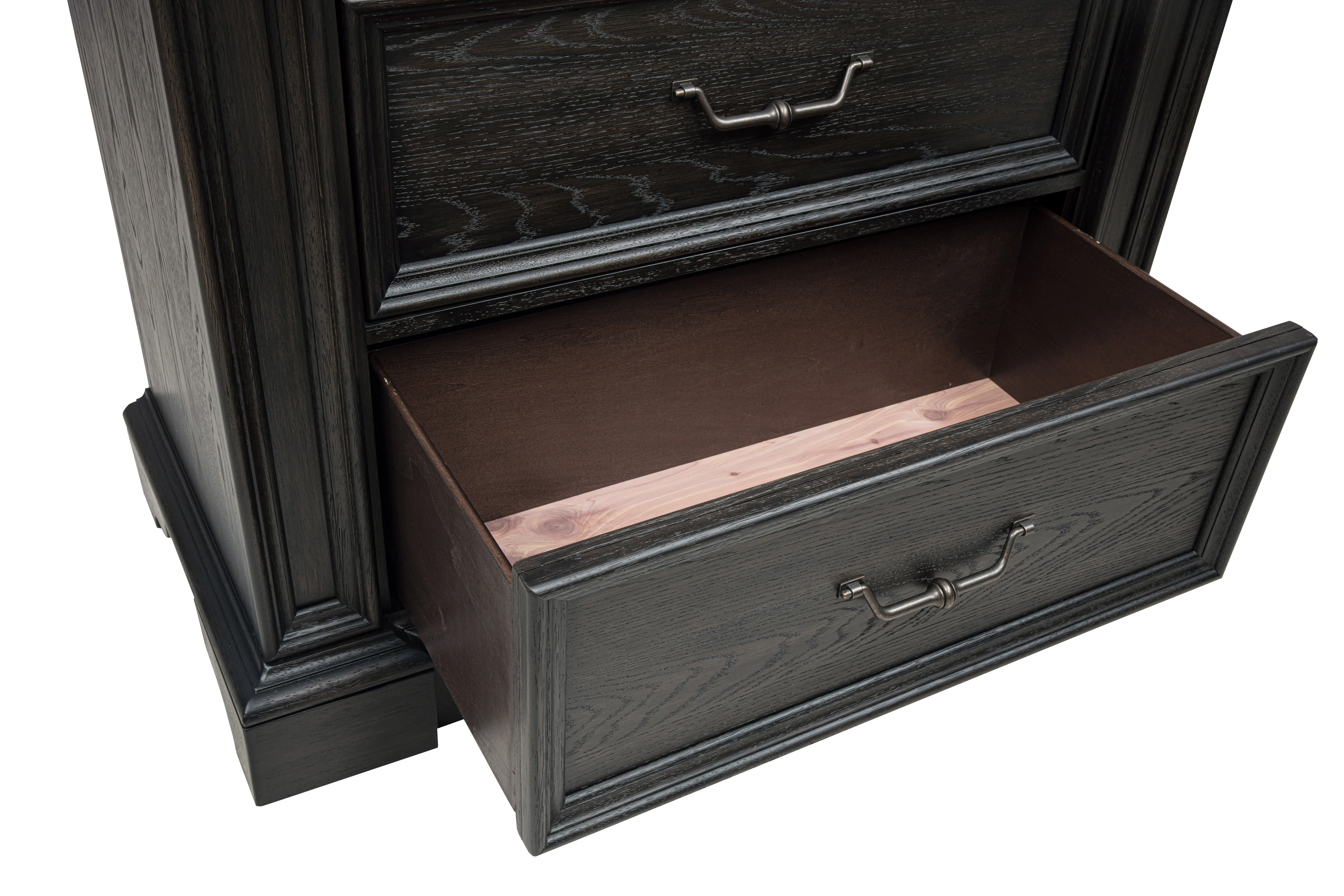 Marshall English Black Oak Chest of Drawers-5