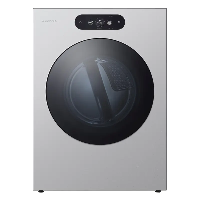 LG Signature 9.0 Cu Ft Mega-Capacity Smart AI Electric Dryer - Platinum Steel