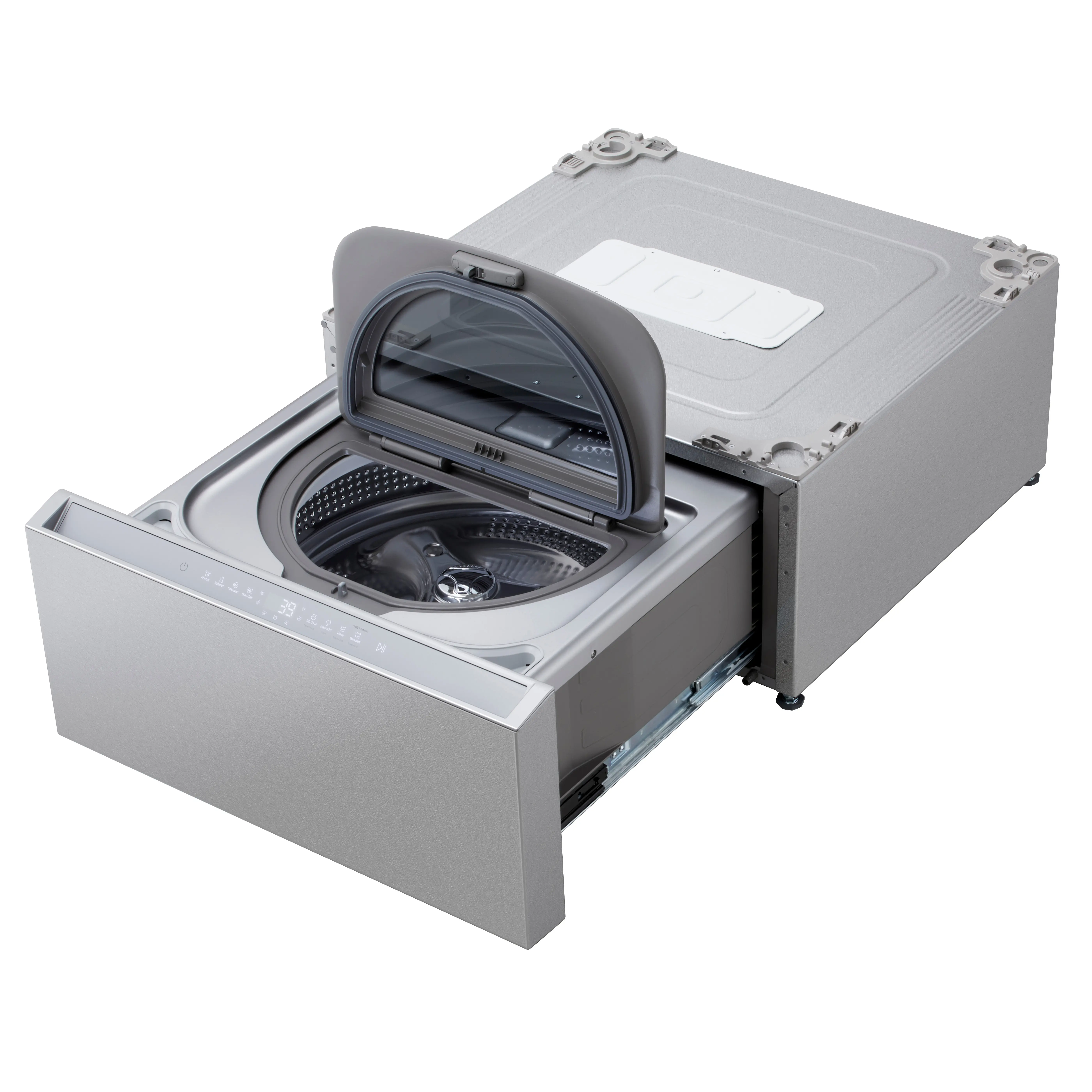 WD405CS LG Signature 1.0 Cu Ft Pedestal Washer - Platinum Steel-4