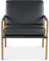 Puckman Black Accent Chair