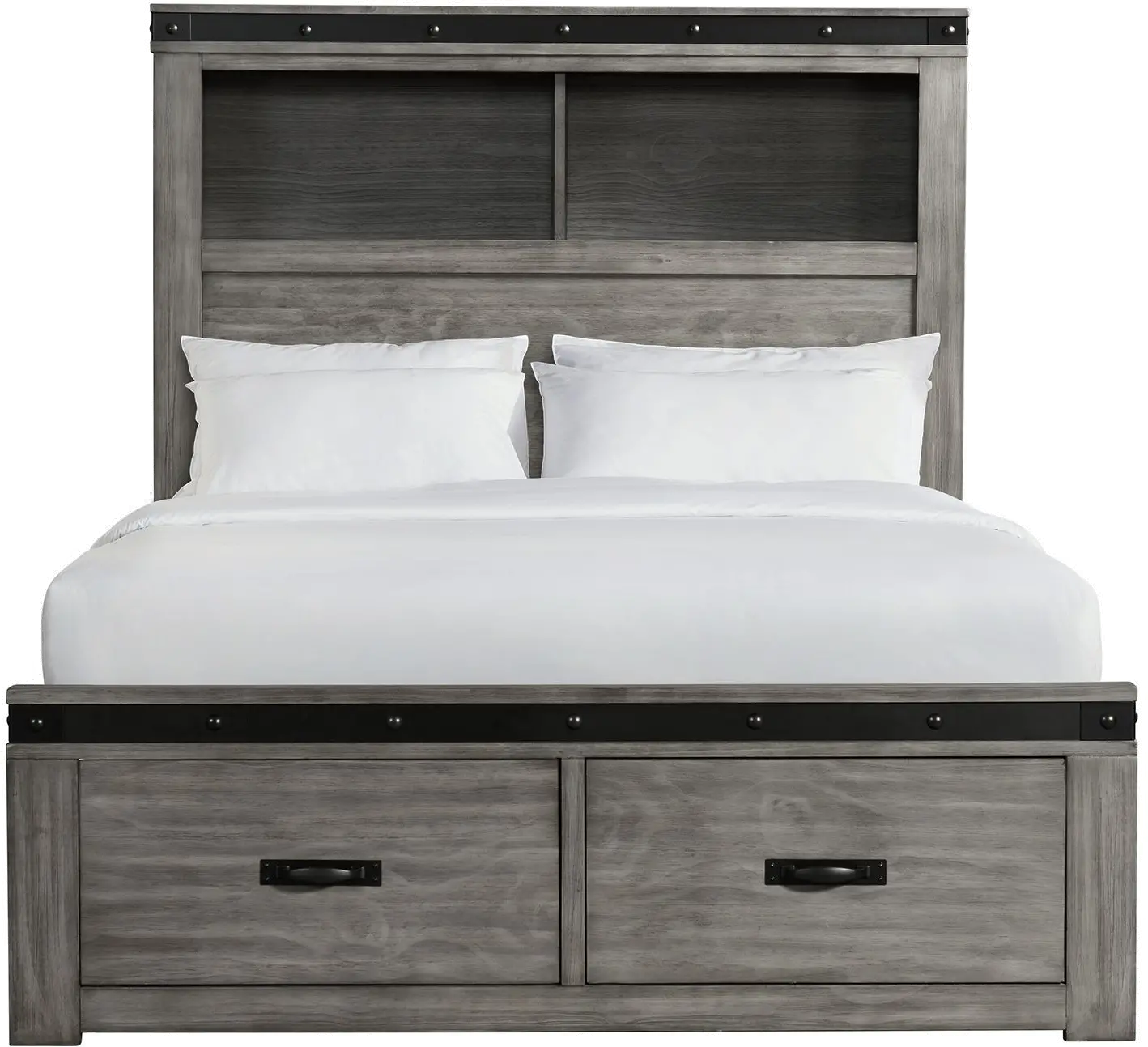Wade Gray Full Storage Bed-3