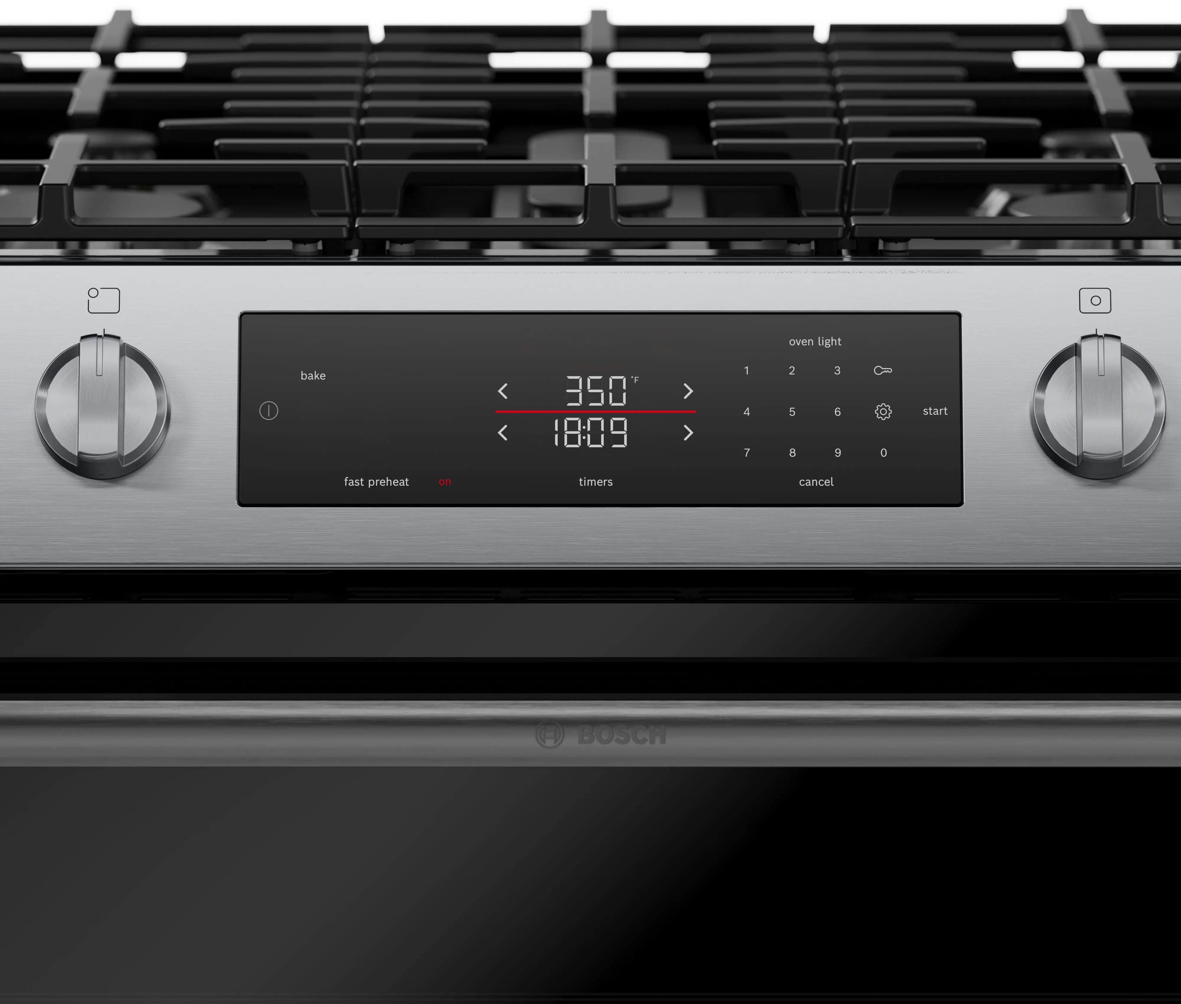 HGF1050MUC Bosch 100 Series 30 Gas Slide In Range - Stainless Steel-6