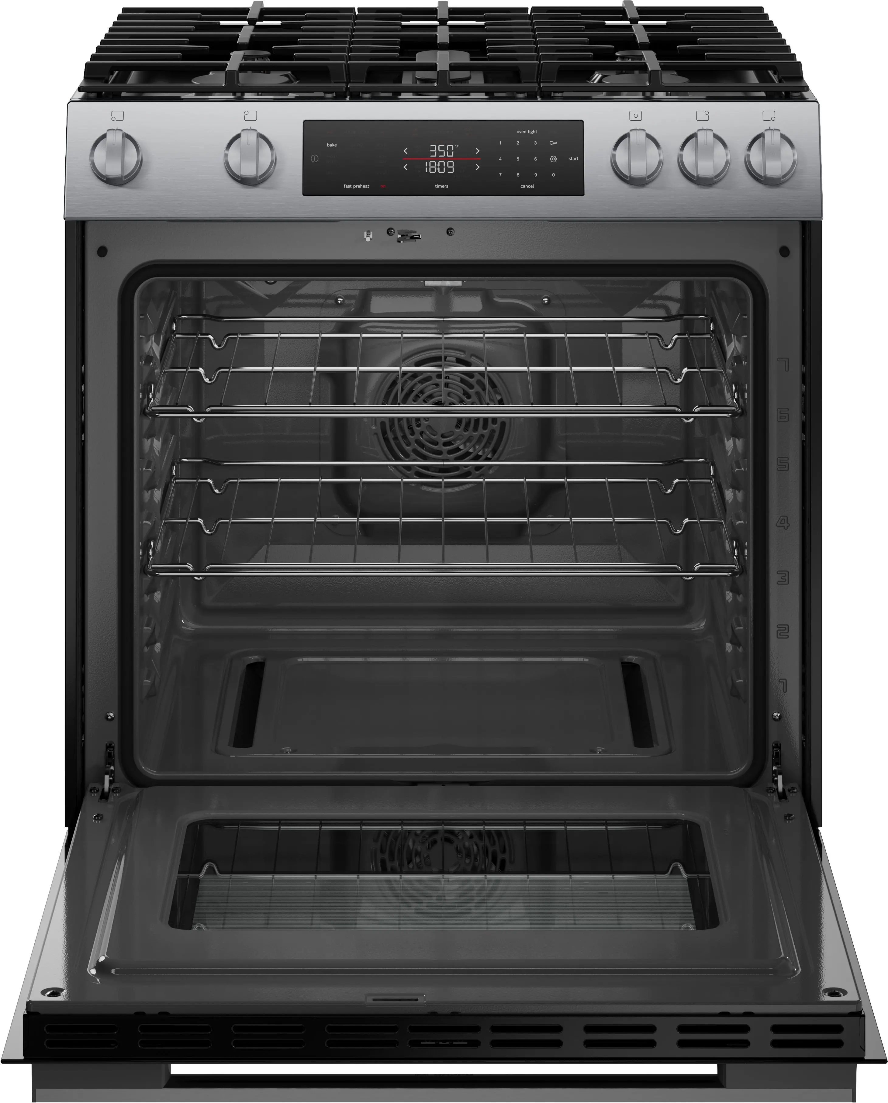 HGF1050MUC Bosch 100 Series 30 Gas Slide In Range - Stainless Steel-9