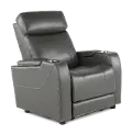 Patriot Charcoal Gray Power Recliner with Bluetooth Audio System