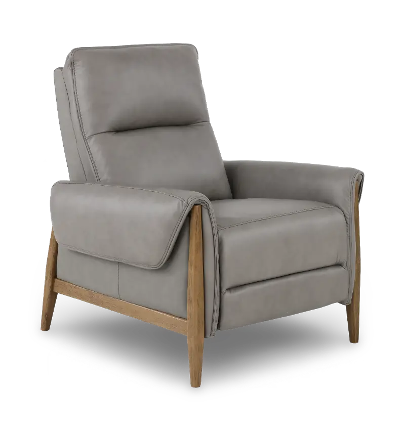Aline Light Gray High Leg Power Recliner