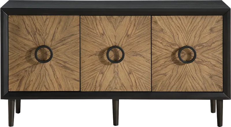 Roatan Natural Pine and Black Dining Server