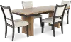 Roatan Natural Pine 5-Piece Dining Set