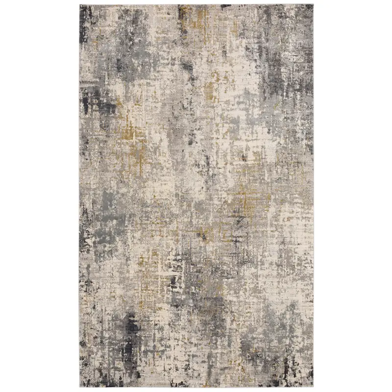 Tryst 5 x 8 Marseille Gray and Silver Area Rug