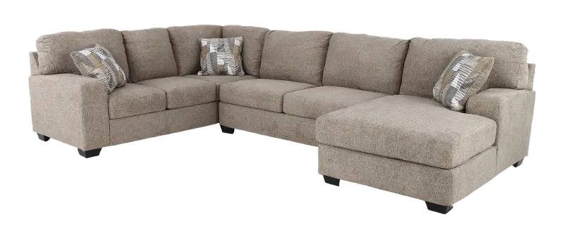 Seyler Lane Hemp 3 Piece Sectional with Sofa Bed