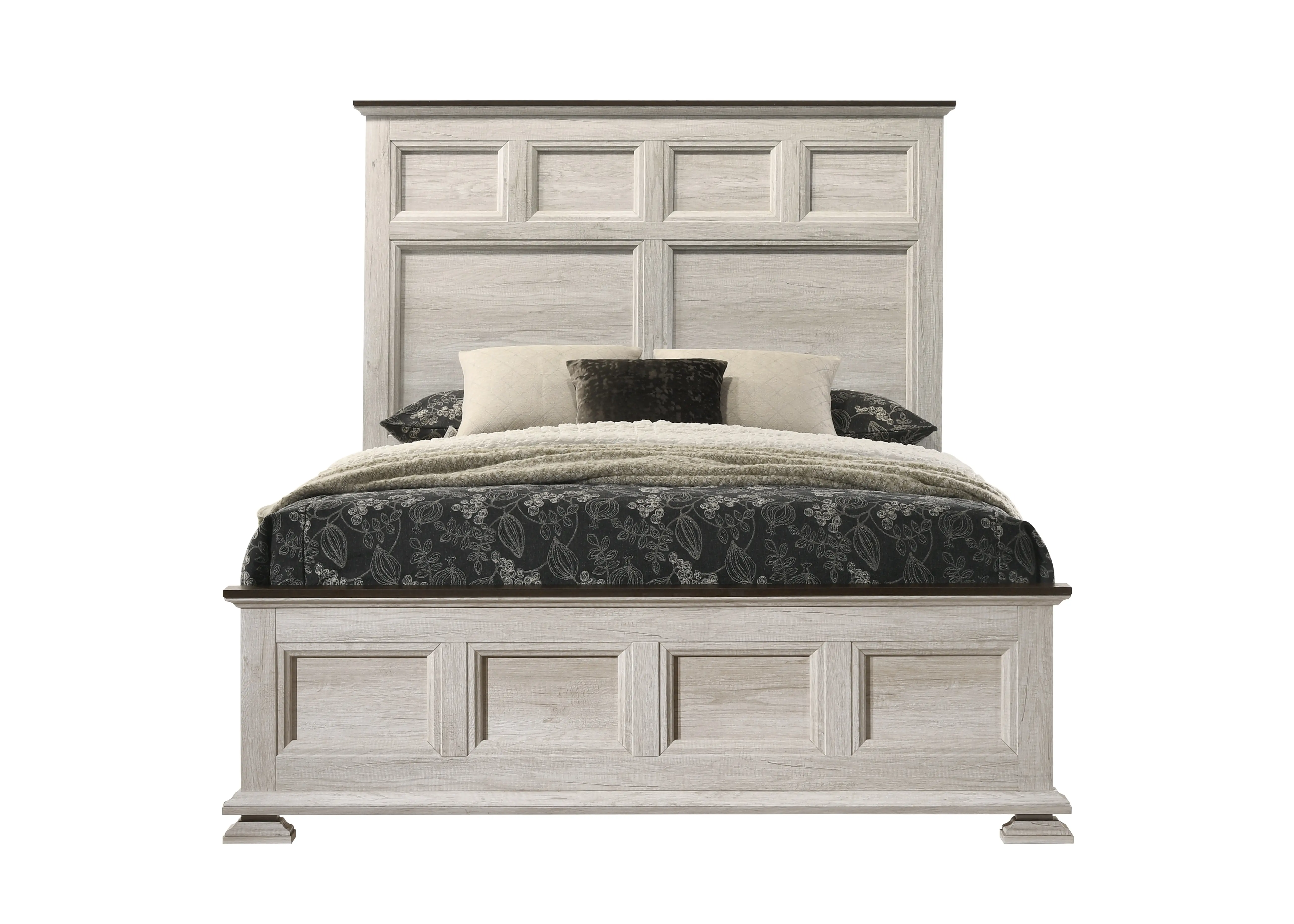 4PC:C8396A-WALDEN6/6 Walden 4 Piece Whitewash King Bedroom Set-2