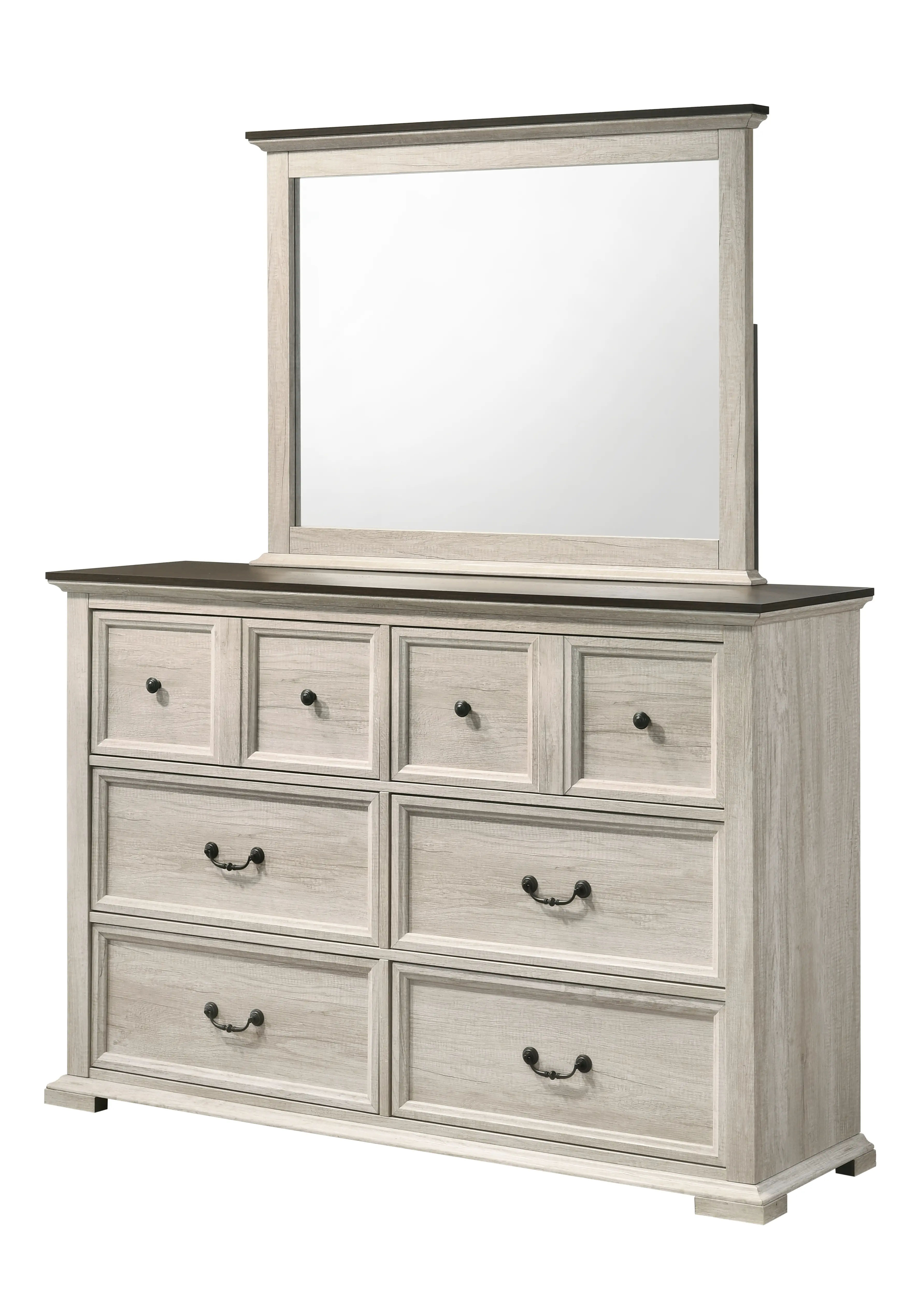 4PC:C8396A-WALDEN6/6 Walden 4 Piece Whitewash King Bedroom Set-3