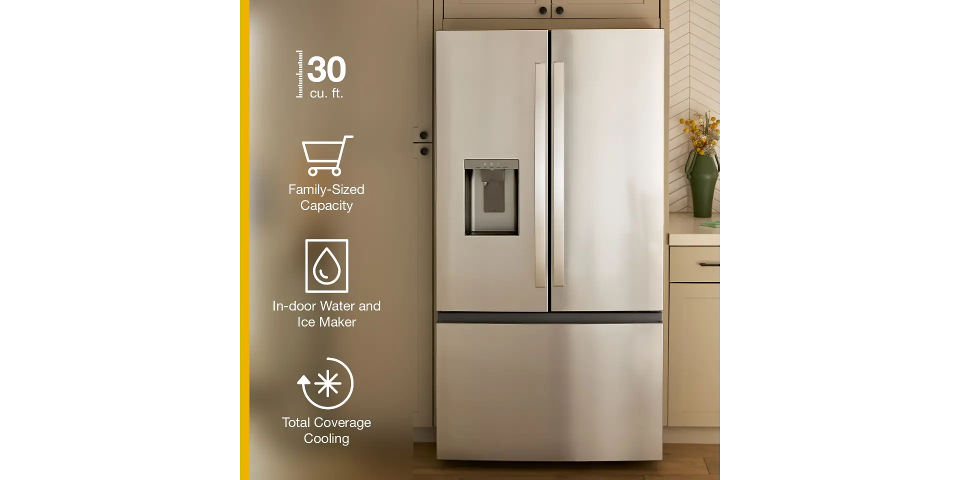 WRFF3536SZ Whirlpool 30 Cu Ft French Door Refrigerator - Stainless Steel-4