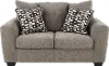 Triston Peaks Light Brown Suede Loveseat