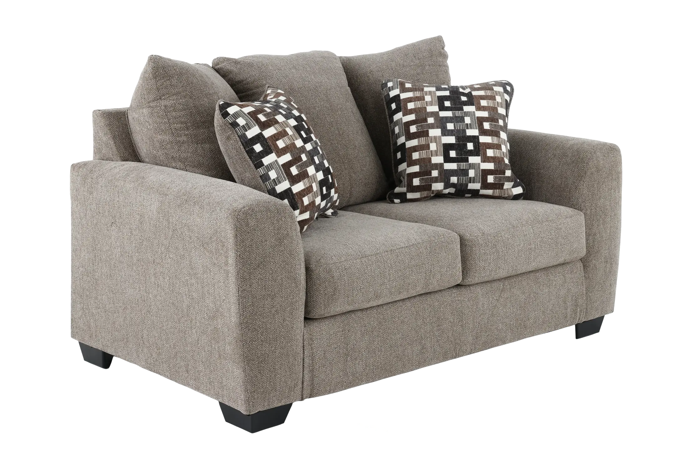 Triston Peaks Light Brown Suede Loveseat-3