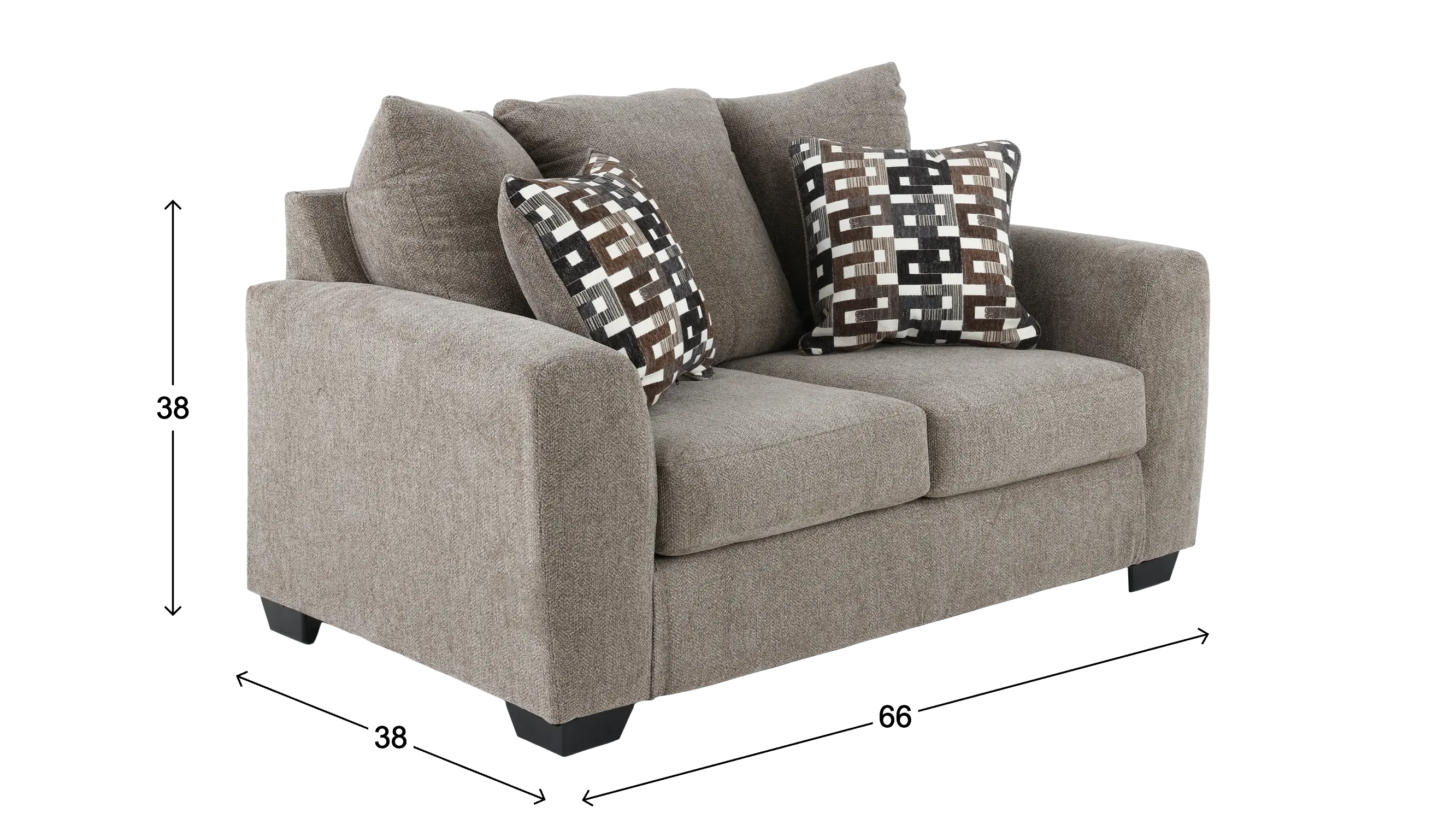 Triston Peaks Light Brown Suede Loveseat-4