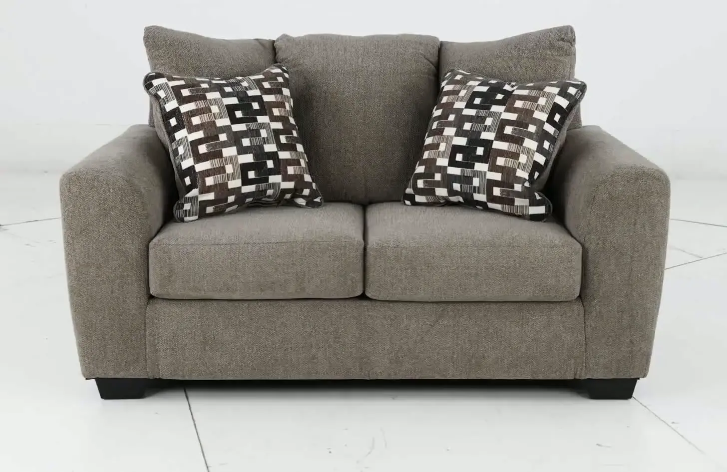 Triston Peaks Light Brown Suede Loveseat-6
