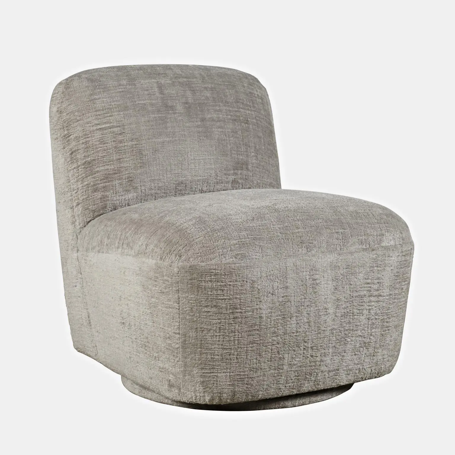 Josie Gray Armless Swivel Accent Chair-1