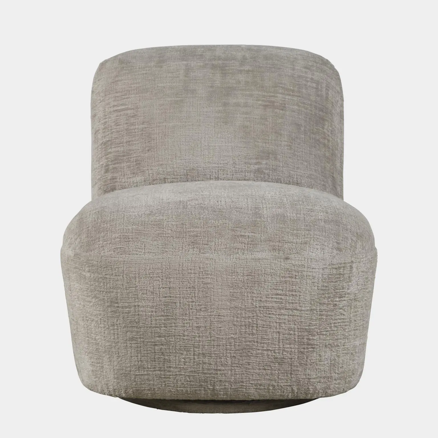 Josie Gray Armless Swivel Accent Chair-3