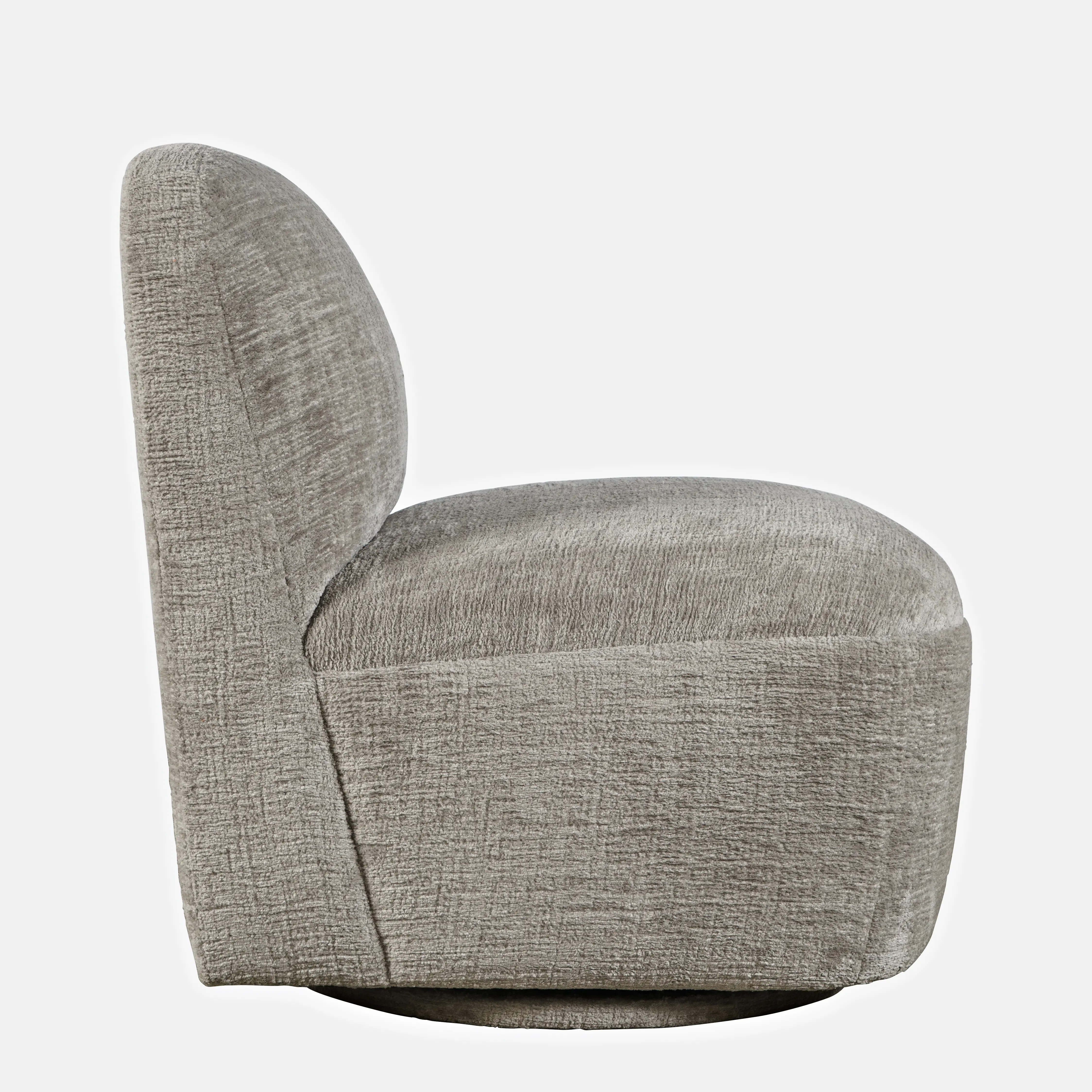 Josie Gray Armless Swivel Accent Chair-4