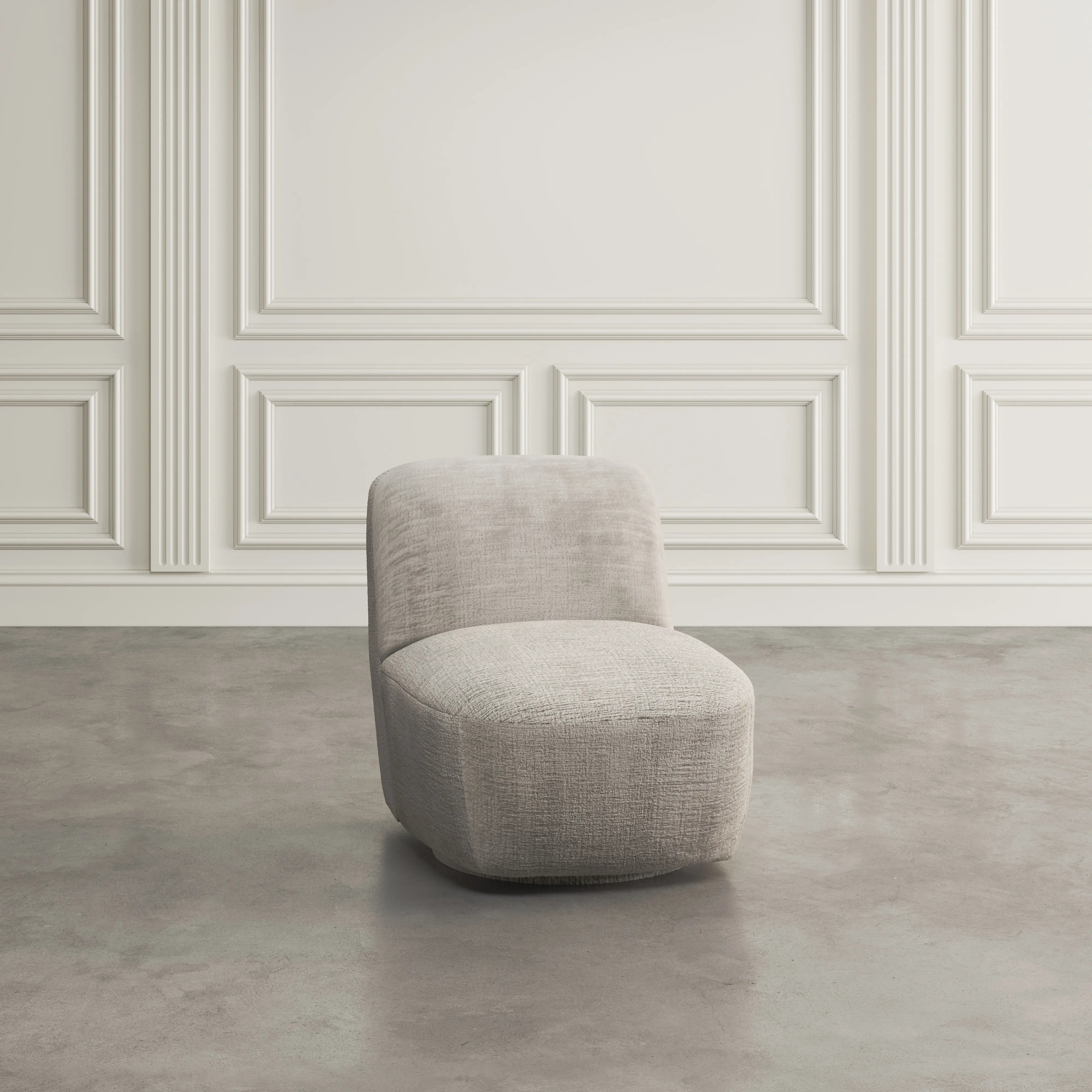 Josie Gray Armless Swivel Accent Chair-8