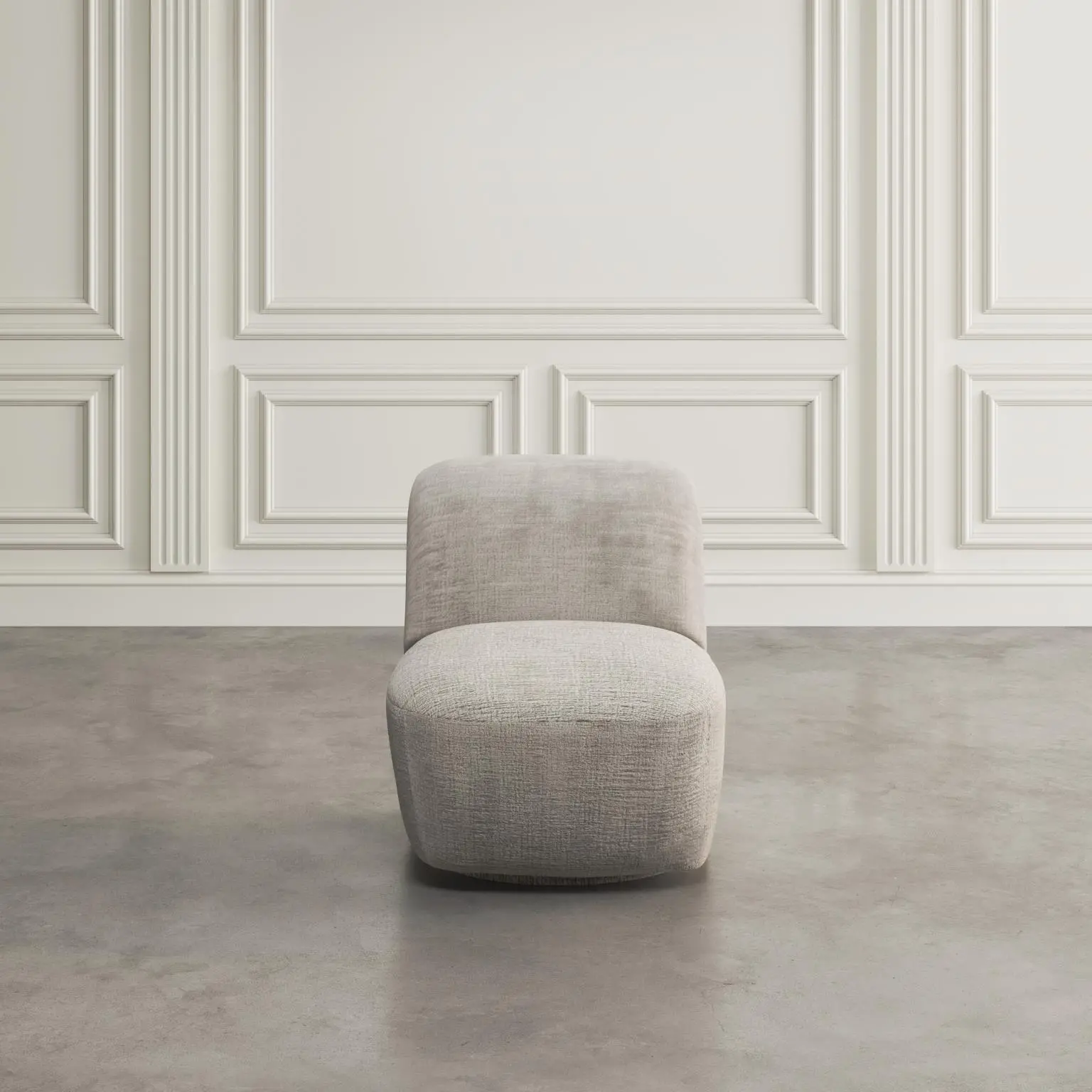 Josie Gray Armless Swivel Accent Chair-9