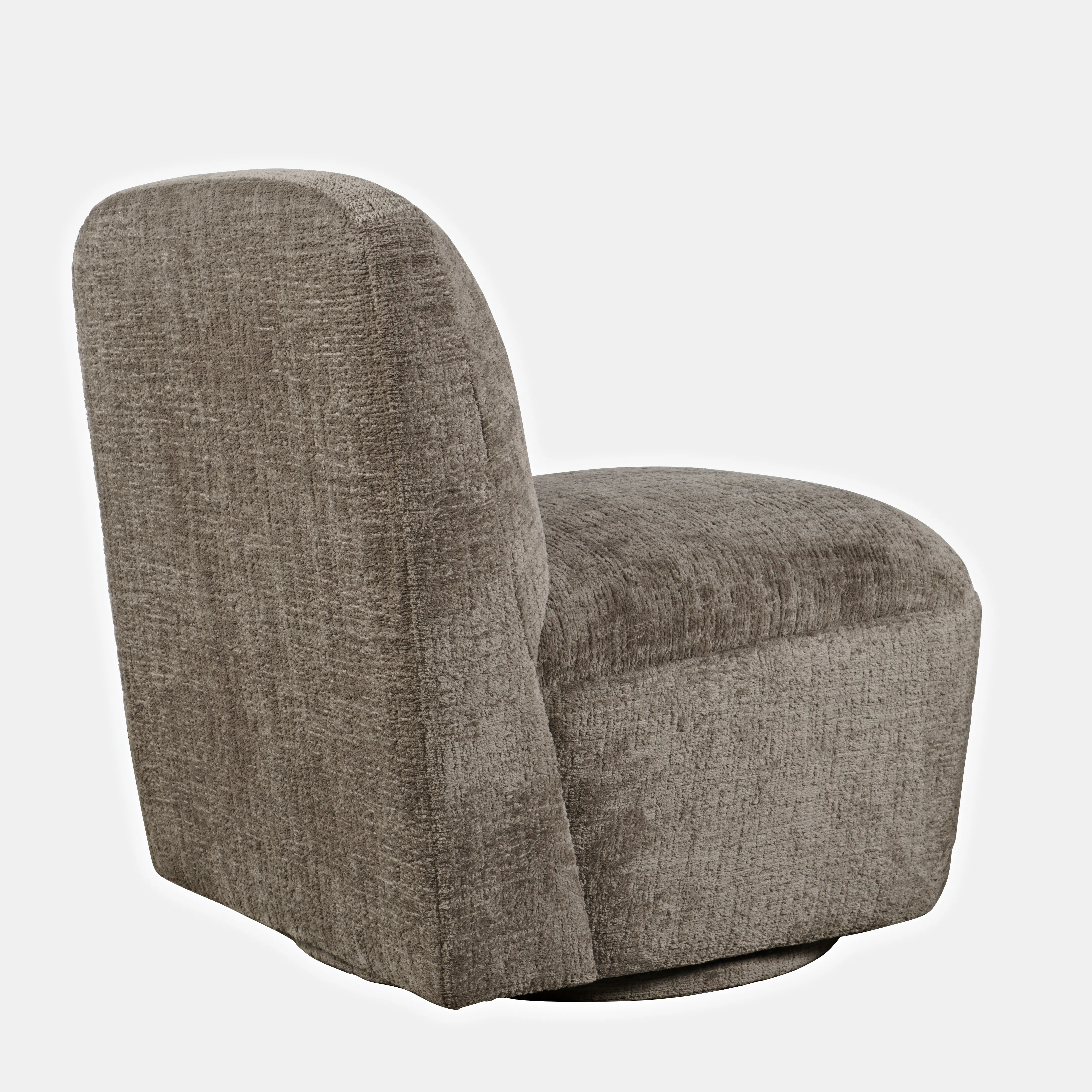Josie Mink Brown Armless Swivel Accent Chair-5